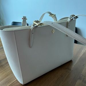 Tory Burch mid-size handbag in white